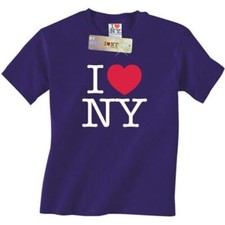 Purple I Love NY T-Shirt picture