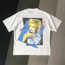 1990 Madonna Blond Ambition World Tour Aged T-Shirt White XL picture