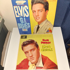 Elvis Presley RCA Victor Vinyl LP Lot G.I. Blues LPM-2256 & King Creole LPM-1884 picture