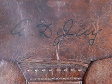 Antique 18/19th Century Political Jay Family Leather Wallet Folding Pocketbook picture