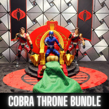 COBRA THRONE BUNDLE Diorama Gold And Red, 1:12 Scale Figures, Gi Joe Classified picture