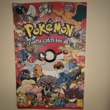Vintage Pokémon Gotta Catch ’Em All Poster w/ Pikachu Charizard 30th 1999  picture