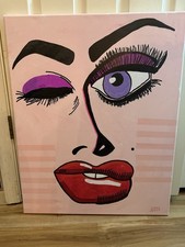 JUSTO Original Pop Art Painting Acrylic on canvas 24x30 picture