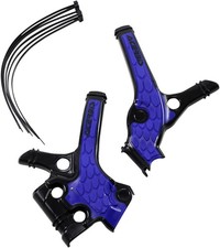 Acerbis X-Grip Frame Guards Pair Black/Blue Yamaha YZ 18-25 picture
