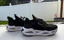 EA7 Emporio Armani Mens Black/White Low Top Lace Up Athletic Sneakers Synthetic picture