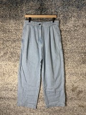 Wilfred Free Pants Womens 8 Light Blue Pleated Denim Wide Leg Trousers picture