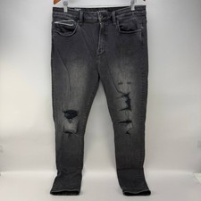 Cult Of Individuality Mens Black Distressed Jeans Size 38x32 picture