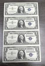 ✯ 1935-1957 One Dollar Notes ✯ $1 Silver Certificate ✯ AU-UNC CU Blue Seal US ✯ picture