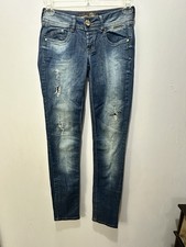 COLCCI Women's Straight Jeans Size Eur 38 USA 4 Bra 38 L32 Blue Rhinestone New  picture