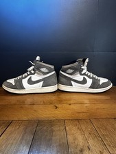 Nike Air Jordan 1 Men's High Top Lace Up Sneakers Gray/White/Black picture