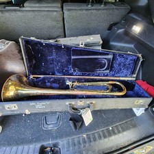VTG 1955 Conn Trombone F AH With Hard Case For Parts Or Repair SN: 570010 picture
