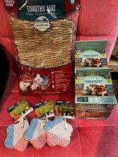 Oxbow & Ware Small Pet Enrichment Lot Timothy Mat 2 Wobble Teasers 3 Lava Chews picture