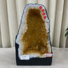 16LB Natural citrine geode quartz cluster crystal Cathedrals specimen Healing picture