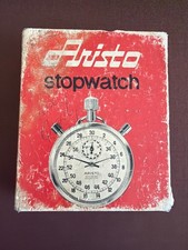 Vintage Aristo Apollo 7 Jewel Swiss Stopwatch 1/10 Sec w/ Box & Papers Working picture