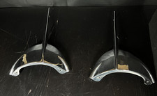 Jaguar XKE E-Type Series 2 3 Headlamp Chrome Eyebrow Trim Pair BD35694 BD35695 picture