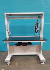 4' Rolling Lab Table w/6 Port PDU Strip, Swivel Desk Pull Out And Mount (Sku picture