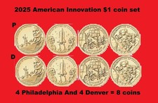2025 American Innovation Dollar Coin P & D Set - Uncirculated 8 Coins picture