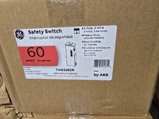 GE/ABB HD SAFETY SWITCH, THN3362R, 60 A, 3 P, 600 V, NON-FUSIBLE. OUTDOOR. NEW. picture