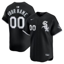 Men's Chicago White Sox Black Alternate Limited Custom Stitched picture