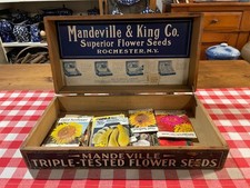 Antique Mandeville & King Co. Flower Seed Box (ca early 1900s) picture