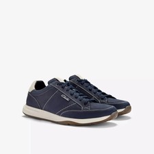 Clarks Townview 26184716 Men's Sneakers Navy Nubuck Low-Top Trainer Shoes picture
