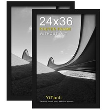 YiTanli 24x36 Poster Frame 2 Pack, Black Frames 24 x 36 24x36, picture