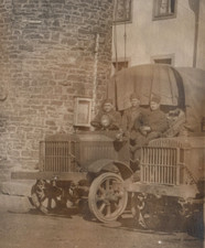 WWI Army Soldiers Truck With Spotlight Real Photo Postcard RPPC  picture
