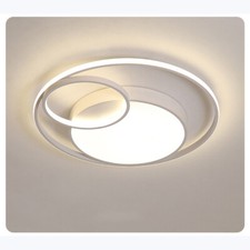 Modern Acrylic LED Ceiling Light Fixture 3 Rings Round Chandelier Bedroom Decor picture