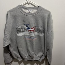 Vintage 90s Jerzees Hunting an American Tradition Sweatshirt XL clean Crewneck  picture
