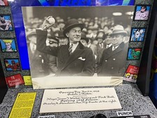 1928 Photo New York Giants vs. Boston Braves Opening Day 1st Pitch Mayor Walker picture