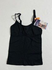 Maidenform Seamless Shaping Cami Tank Black Small Firm Control Shapewear NWT picture