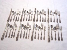 GODINGER OLDE BOUQUET SILVERPLATE FLATWARE 40-PIECES picture