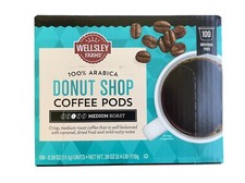 Donut Shop Coffee Pods, Medium roast, 100% Arabica, by Wellsley Farms, 100 ct picture
