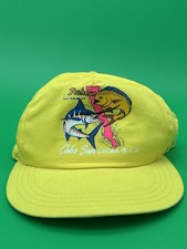 Vintage Cabo San Lucas Fishing Hat Fishem Release Em Marlin Snapback Yellow picture