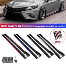2.2M/2M Car Door Side Skirt Rocker Splitters Diffuser Extensions w/ Hardware L&R picture