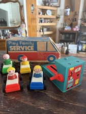 Vintage Fisher Price Little People Play Family Service Complete Set in Box picture