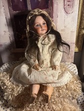 Antique 20” French SFBJ 301 Child Doll In Vintage Clothing picture