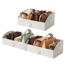 GRANNY SAYS Trapezoid Closet Storage Bins, Large, Pearl White, 3-Pack picture