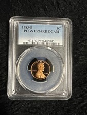 1983-S Lincoln Memorial Cent PR69 RD DCAM PCGS Blue Label picture