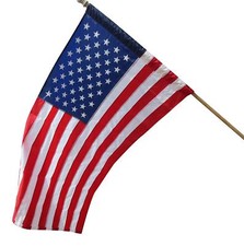2.5x4 2.5 x 4ft US USA AMERICAN FLAG SLEEVE & HEM House Pole BANNER  100D picture