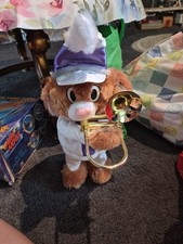 Gemmy Band Bunny Rabbit Trombone Plays When The Saints Go Marching nwt works picture