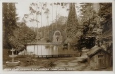 c1920s Sequoia Park Pond Eureka CA Humboldt County RPPC Photo Postcard COPY picture