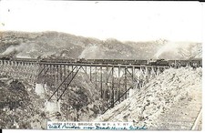 RPPC Dead Horse Gulch High Steel Bridge / W P & Y Railroad Alaska c1920-30s picture