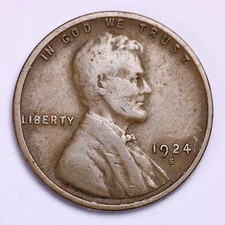 1924-S Lincoln Wheat Cent Penny LOWEST PRICES ON THE BAY   picture