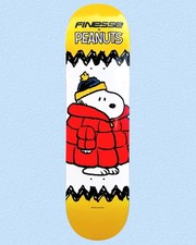RARE Finesse Skateboard Deck Peanuts Snoopy Bubble Jacket 8.25 picture
