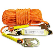 Fall Protection Safety Rope 50FT Heavy Duty Vertical Roofing Ropes Alloy Steel picture