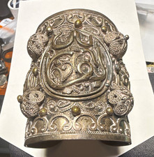 Antique 8oo Silver Islamic Berber Tribal Cuff Arm Bracelet picture