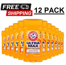 (12-PACK) ARM & HAMMER ULTRA MAX Deodorant, Unscented, Solid Stick, 2.6 Oz picture