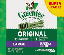 GREENIES Original Large Dog Natural Dental Treats - 54 Oz 34 Count.  picture