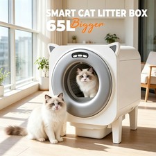 Self Cleaning Litter Box for Multiple Cats, Automatic Cat Litter Box App 65L picture